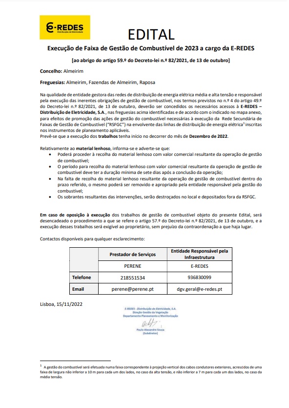 Imagem Execução de Faixa de Gestão de Combustível de 2023 a cargo da E-REDES