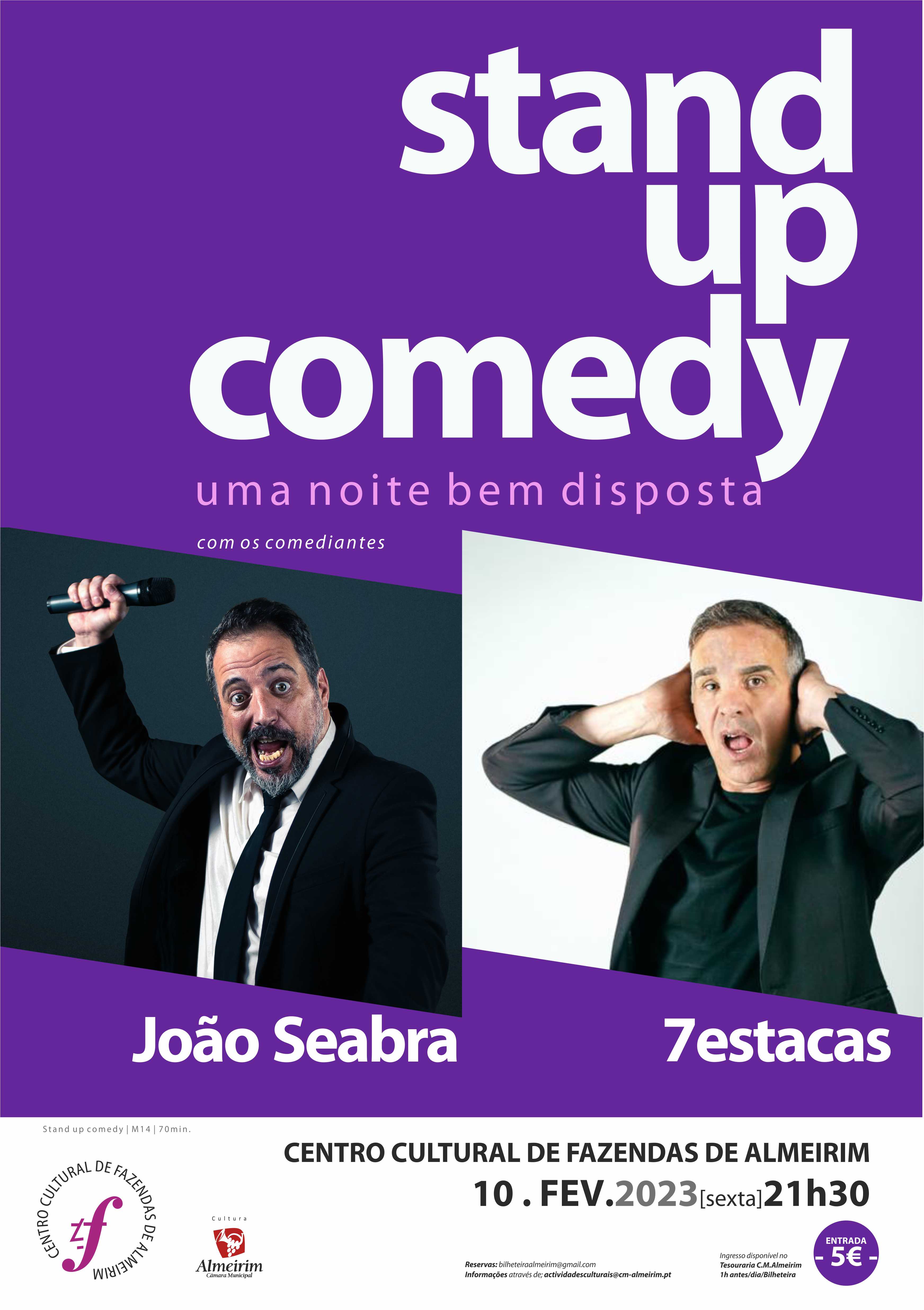 Imagem Stand Up Comedy com João Seabra e 7 Estacas