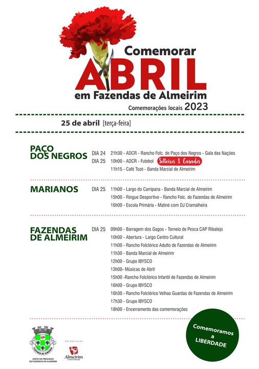 Imagem Comemorar Abril em Fazendas de Almeirim