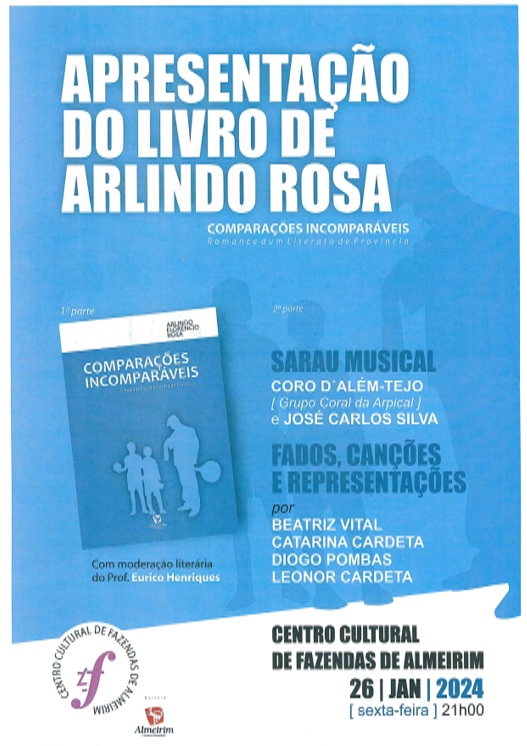 Imagem Apresentação do Livro de Arlindo Rosa Comparações Incomparáveis
