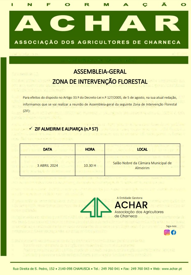 Imagem Assembleia-Geral - Zona de Intervenção Florestal