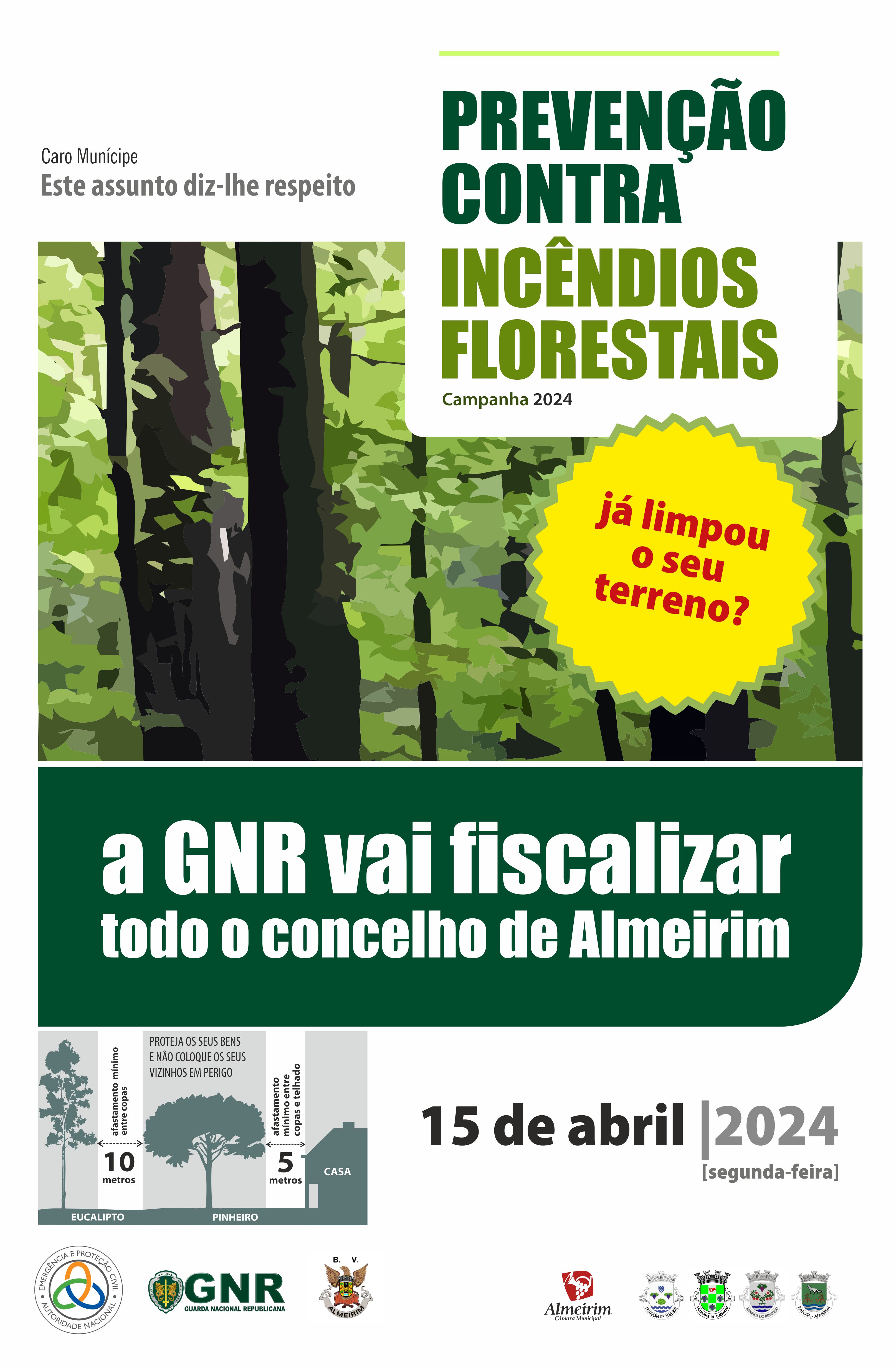 Imagem Prevenção Contra Incêndios Florestais - Campanha 2024