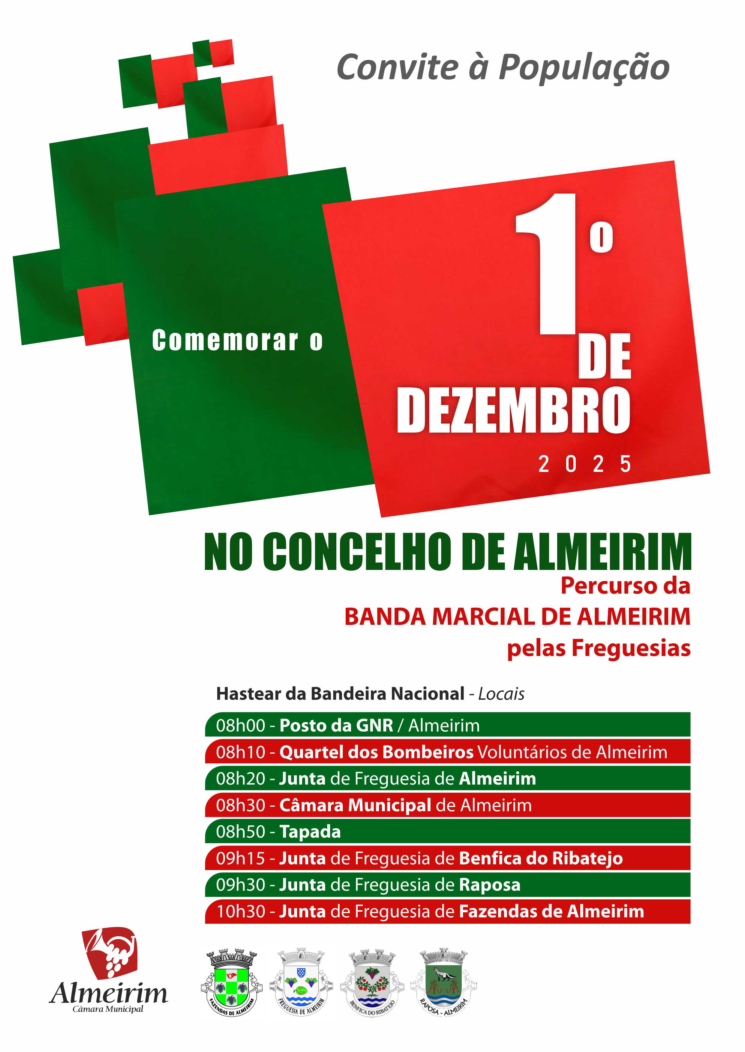 Notícia Comemorações 1º de dezembro 2025