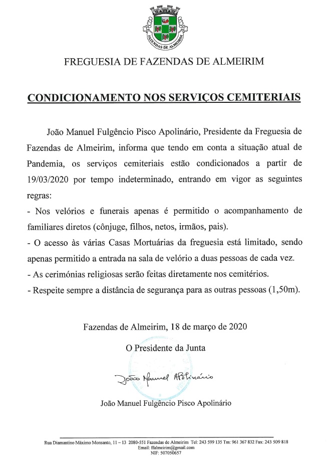 Imagem Condicionamento nos Serviços Cemiteriais