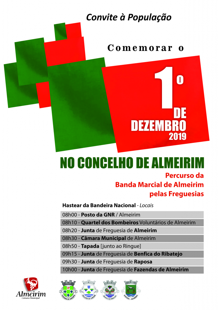 Imagem Comemorar o 1º de Dezembro 2019 no Concelho de Almeirim